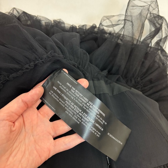 BCBGMAXAZRIA Corset Tulle Gown in Black Size 2 - Picture 8 of 12
